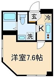 Fleur千歳船橋 1Kの間取図画像