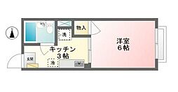 シティハイムエイト 1Kの間取図画像