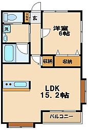 フレシール 1LDKの間取図画像