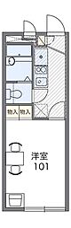 レオパレスハイアット国立 1Kの間取図画像