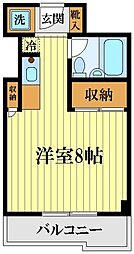 シティフォーラム新小平ベルファース新小平 ワンルームの間取図画像