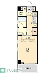 エクシーブ西国立 2階1Kの間取り