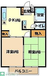 クレールハイム 2DKの間取図画像