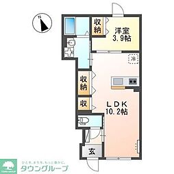 メゾン・ド・アロハ 1LDKの間取図画像