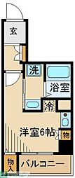 リンクスレガーミ ワンルームの間取図画像