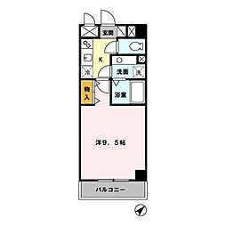 オリゾン立川 1Kの間取図画像