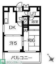 ヴェルハイム小金井2 2DKの間取図画像