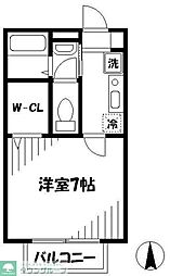 グランシャリオ3番館 1Kの間取図画像
