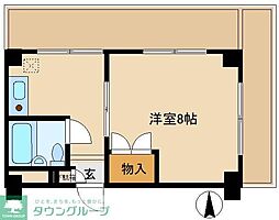 シャトレー国立 ワンルームの間取図画像