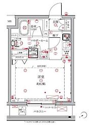 クレイシア三鷹 1Kの間取図画像