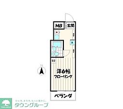 ライオンズプラザ三鷹サカイビル 1Kの間取図画像
