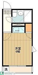 グリーンテラス ワンルームの間取図画像