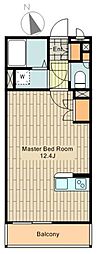 レオネクストSei ワンルームの間取図画像