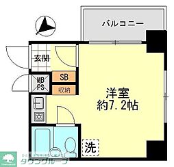 ライオンズマンション三鷹さくら通り ワンルームの間取図画像