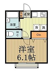 AZEST-RENT一橋学園2 1Kの間取図画像