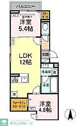 D-PRECIOUS深大寺東町 2LDKの間取図画像