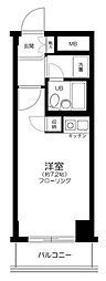 藤和シティコープ国分寺 ワンルームの間取図画像