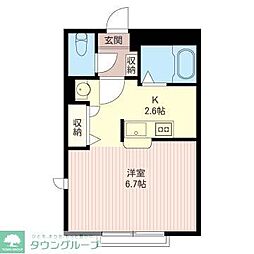 サンライズ ワンルームの間取図画像