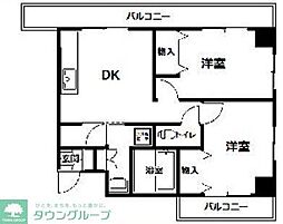 ラ・ベーラー是政 2DKの間取図画像