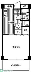 フェアリー小平 1DKの間取図画像