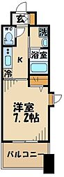 ZOOM府中 1Kの間取図画像