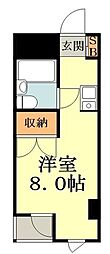 スターハイツ 1Kの間取図画像