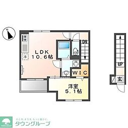 グラシア 1LDKの間取図画像