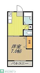 ヴァンヴェール元町 1DKの間取図画像