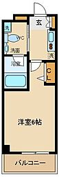 ヴェルト府中 1Kの間取図画像