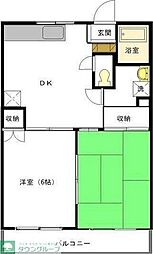 KS中央マンション 2DKの間取図画像