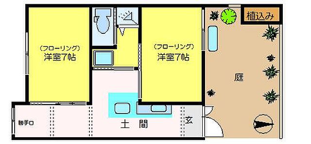 ホームズ 山之内元町長屋 奥住戸 2k 賃料7 5万円 43 賃貸テラスハウス住宅情報