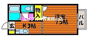 フェニックスＥ  ｜ 岡山県岡山市東区宍甘（賃貸アパート1K・2階・24.70㎡） その2