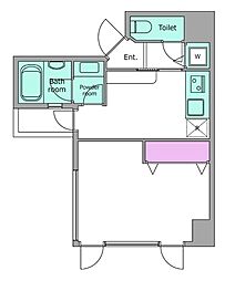 レジディア文京千石 10階1DKの間取り