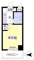 高橋ビル 1Kの間取図画像