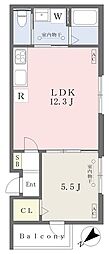 練馬区豊玉北3丁目マンション 1LDKの間取図画像