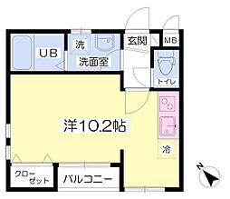 リラ・ポート ワンルームの間取図画像