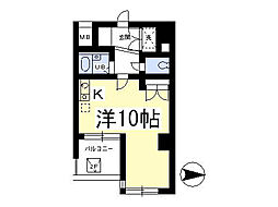 プレデレコル ワンルームの間取図画像
