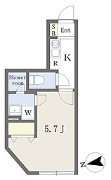 コラージュ東長崎 1Kの間取図画像