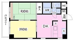 オー・アイ・蓮根 2DKの間取図画像