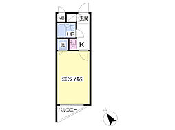 エクセレント中板橋 1Kの間取図画像