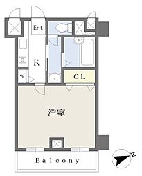 コーポ白山 1Kの間取図画像