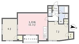 ブローヒルズ 2LDKの間取図画像