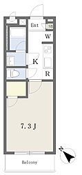 モーブ茗荷谷 1Kの間取図画像