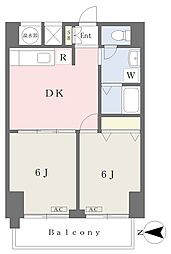 スナン117 2DKの間取図画像