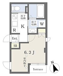 PennyLane 1Kの間取図画像