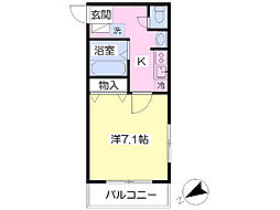 グリーンガーデン・S 1Kの間取図画像