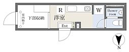 OMOCI D'IKEBUKUROHONCHO ワンルームの間取図画像