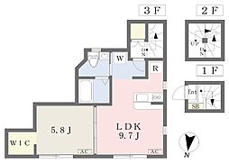 エム目白 1LDKの間取図画像