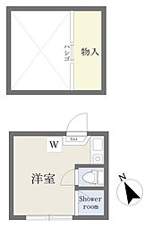 フェリスソワール ワンルームの間取図画像
