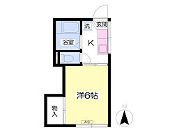 プライムハウス 1Kの間取図画像
